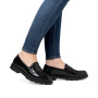 Vorschau RIEKER 45560-03 schwarze Damen-Mokassins, glänzend, modern