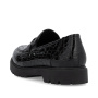 Vorschau RIEKER 45560-03 schwarze Damen-Mokassins, glänzend, modern
