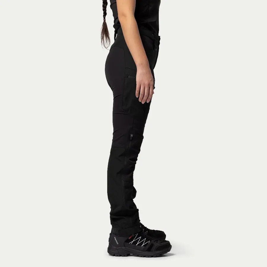 detail Beyond Nordic Sweden schwarze Damen Outdoorhose stretch bequem wasserabweisend