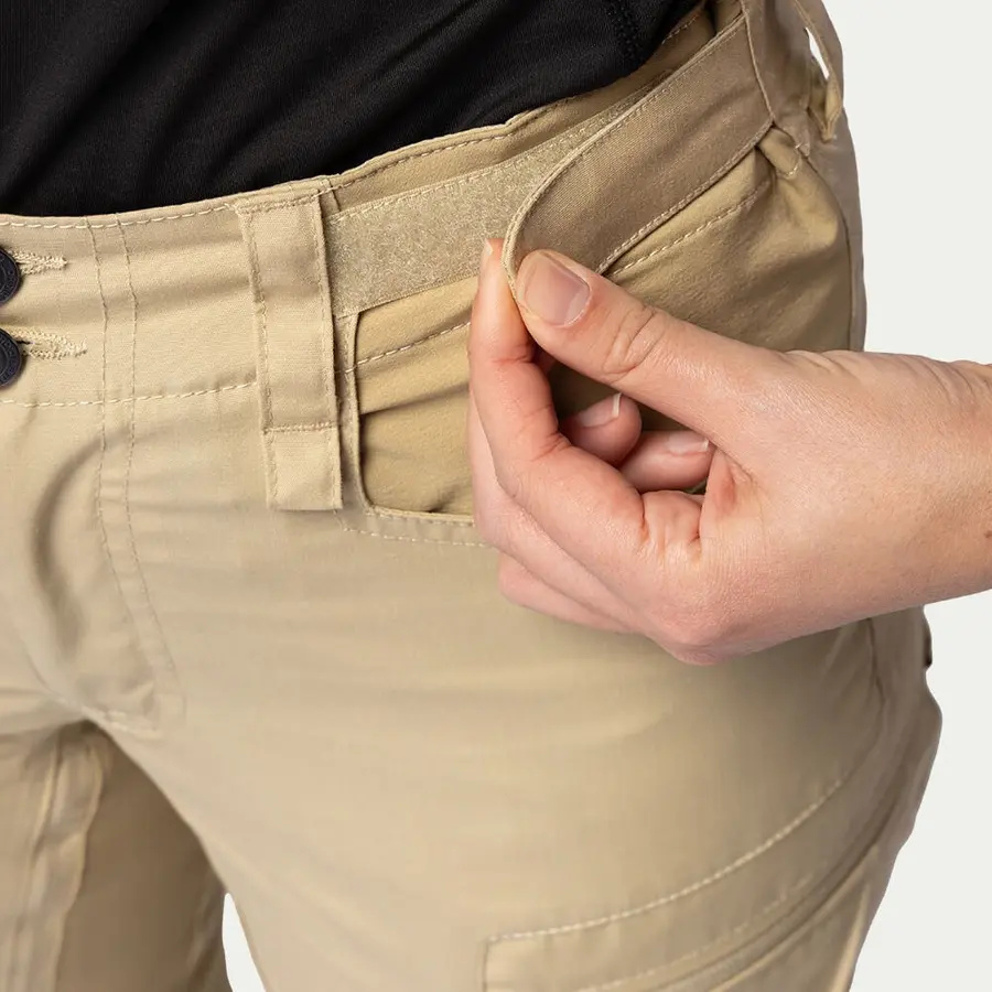 detail Beyond Nordic Sweden beige Damen Outdoorhose stretch bequem wasserabweisend