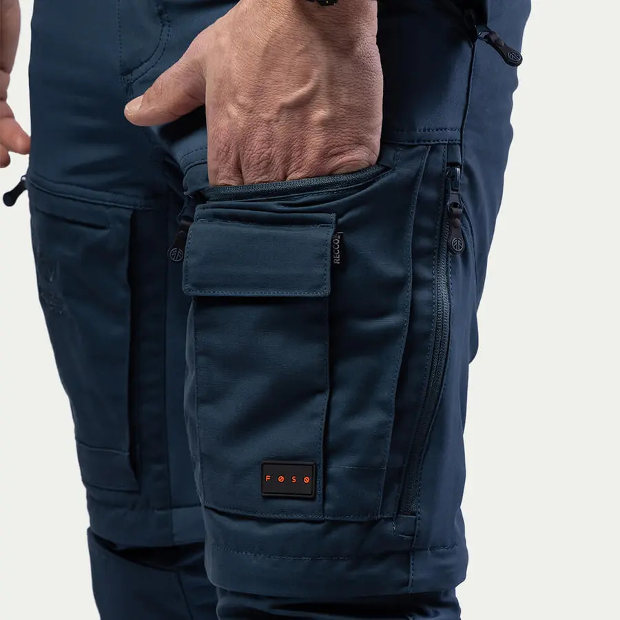 detail Beyond Nordic Sweden blaue Herren Outdoor-Zip-Off-Hose 2-in-1