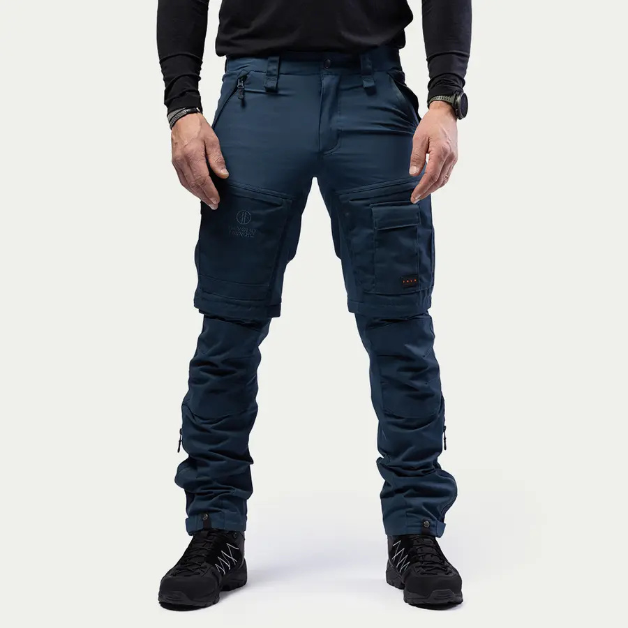 detail Beyond Nordic Sweden blaue Herren Outdoor-Zip-Off-Hose 2-in-1