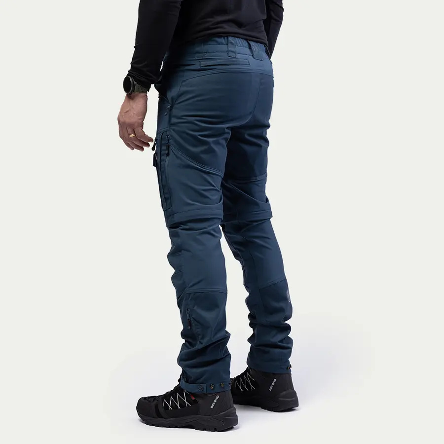 detail Beyond Nordic Sweden blaue Herren Outdoor-Zip-Off-Hose 2-in-1