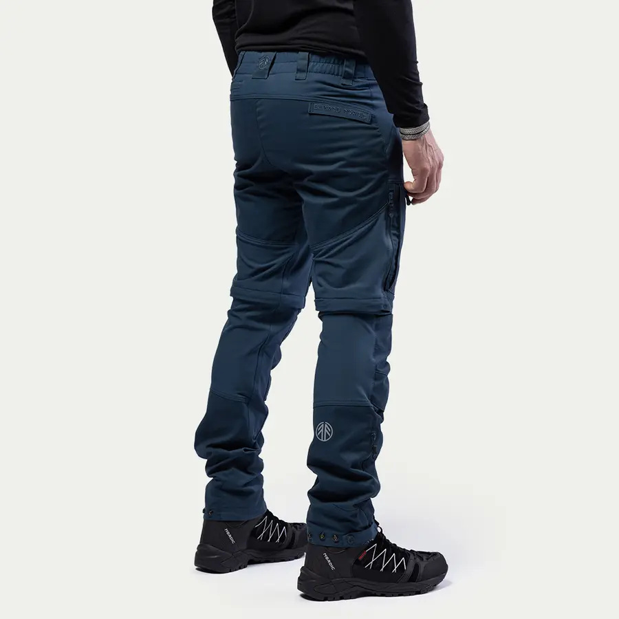 detail Beyond Nordic Sweden blaue Herren Outdoor-Zip-Off-Hose 2-in-1