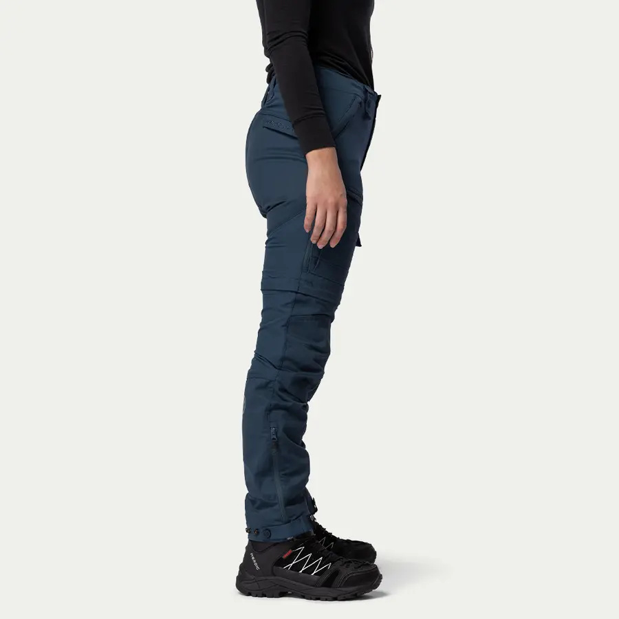 detail Beyond Nordic Sweden Zip-Off blaue Damen Outdoor-Zip-Off-Hose 2-in-1 Teflon EcoE