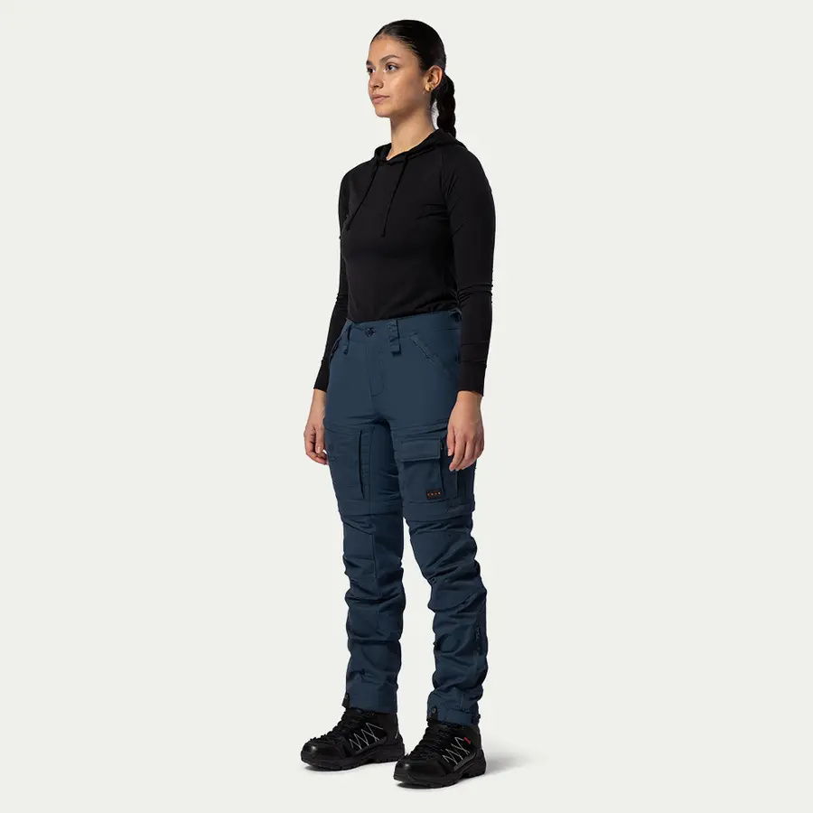 detail Beyond Nordic Sweden Zip-Off blaue Damen Outdoor-Zip-Off-Hose 2-in-1 Teflon EcoE