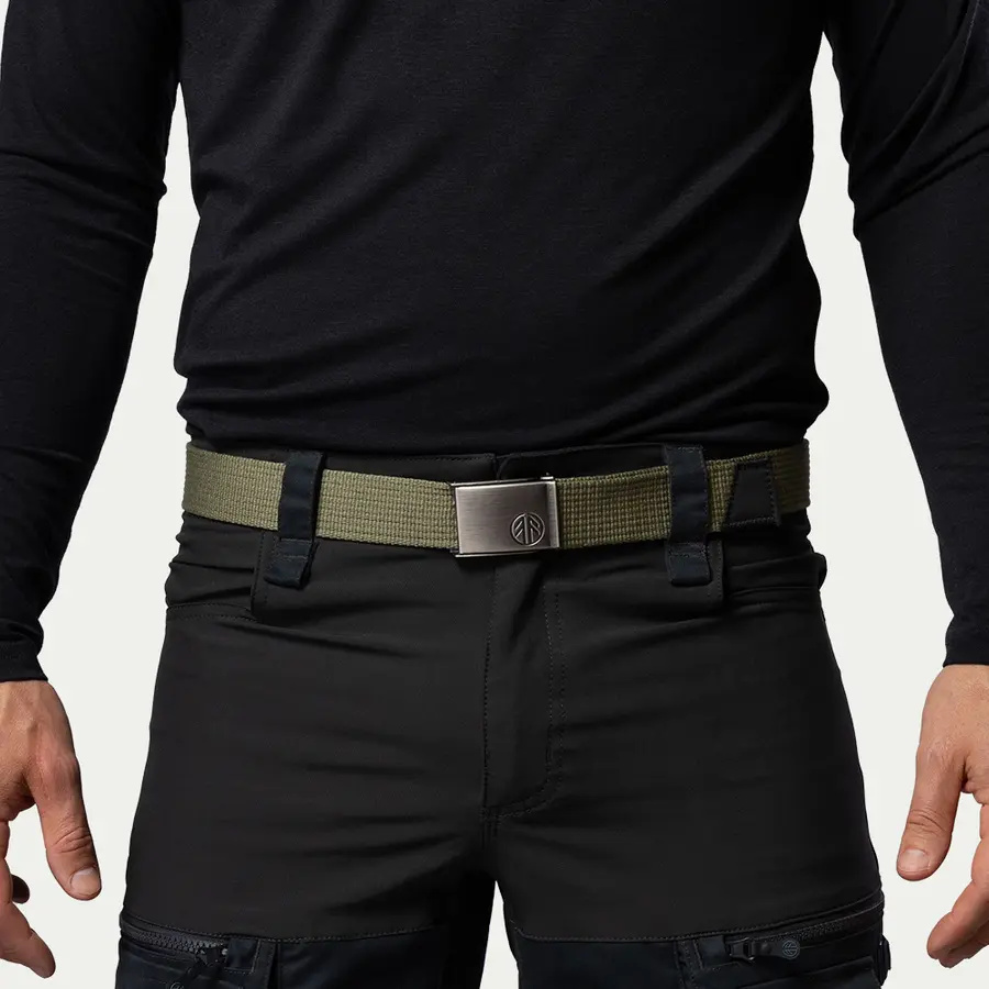 detail Beyond Nordic Sweden BN409 grüner Unisex Gürtel mit Metallschnalle