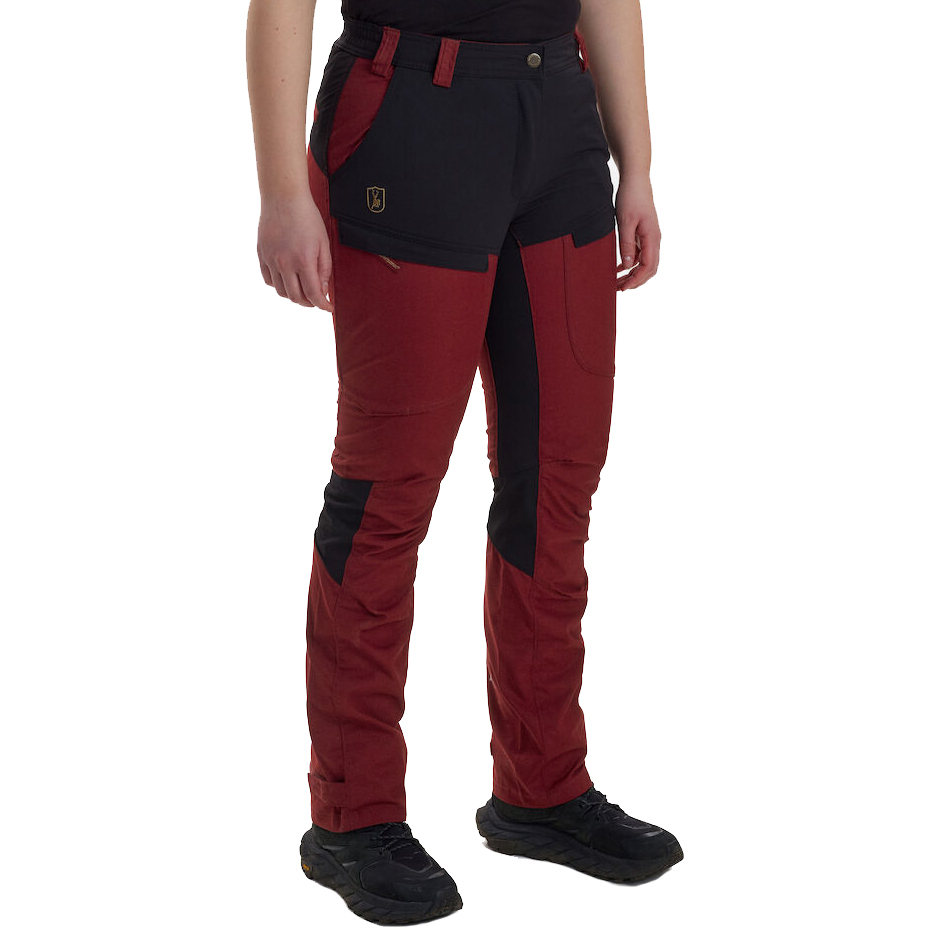 detail Deerhunter Denmark Lady Ann rote bequeme moderne Damen Outdoor Hose