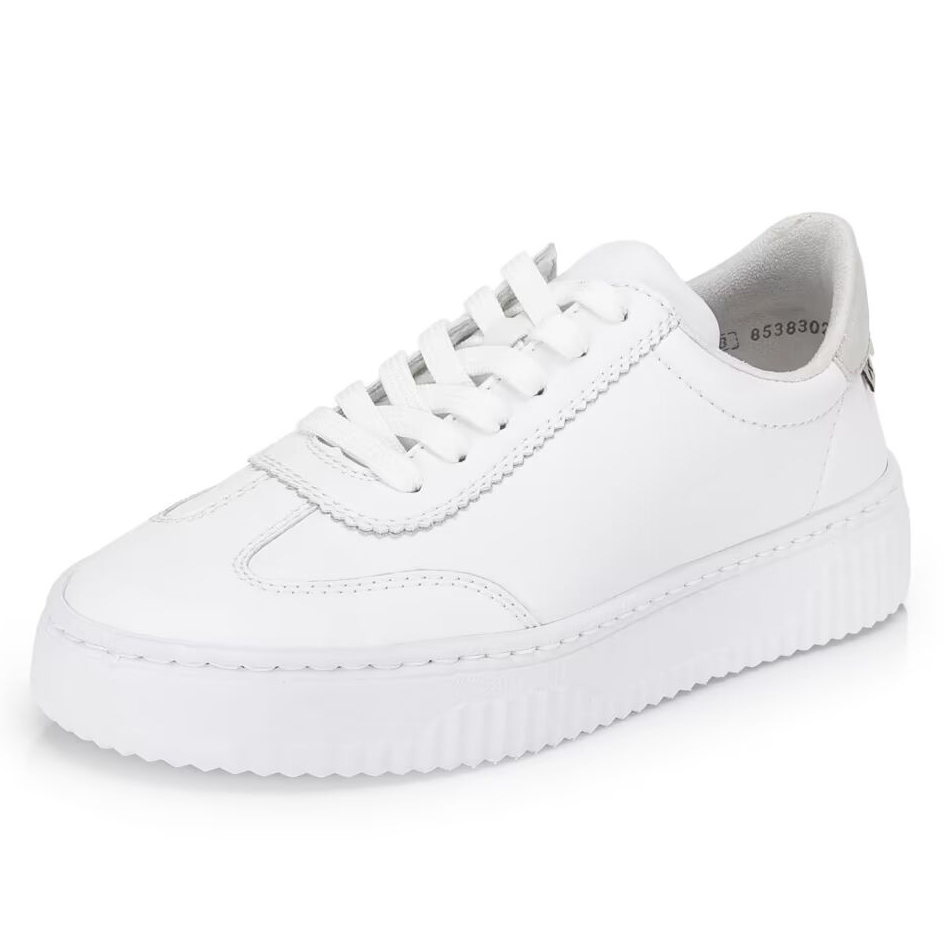 detail RIEKER N9910-80 weiße Damen Sneaker aus Echtleder mit Antistress-Sohle