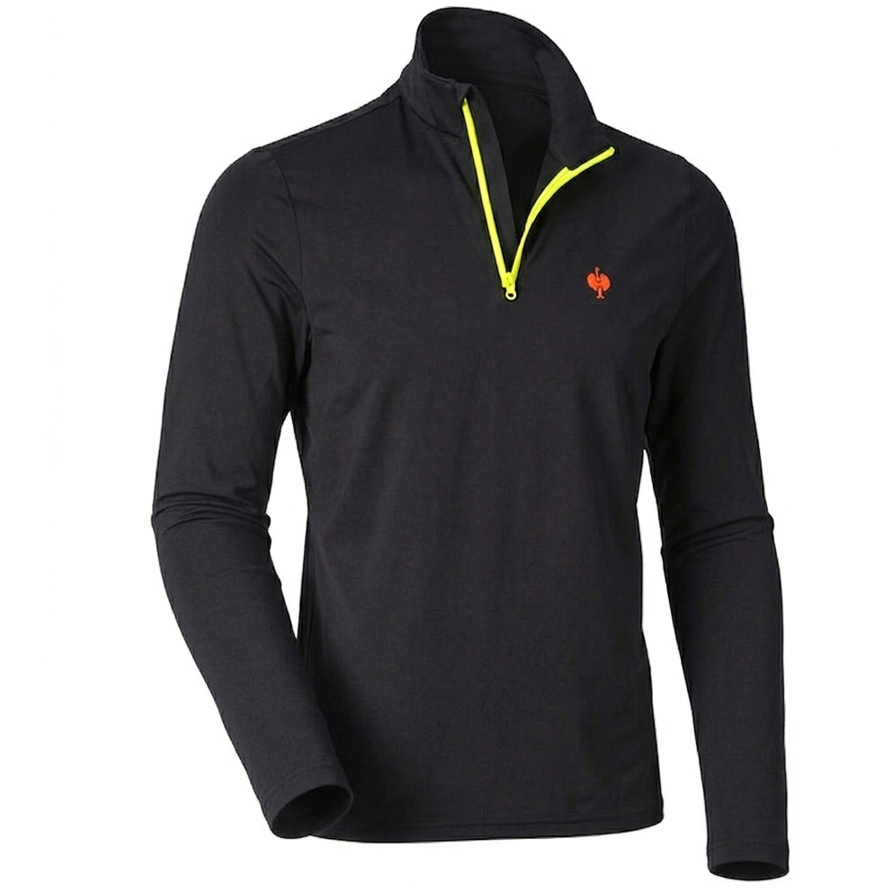 detail ENGELBERT STRAUSS 21744 schwarzes funktionelles Herren-Sommer-T-Shirt mit UV-Sch