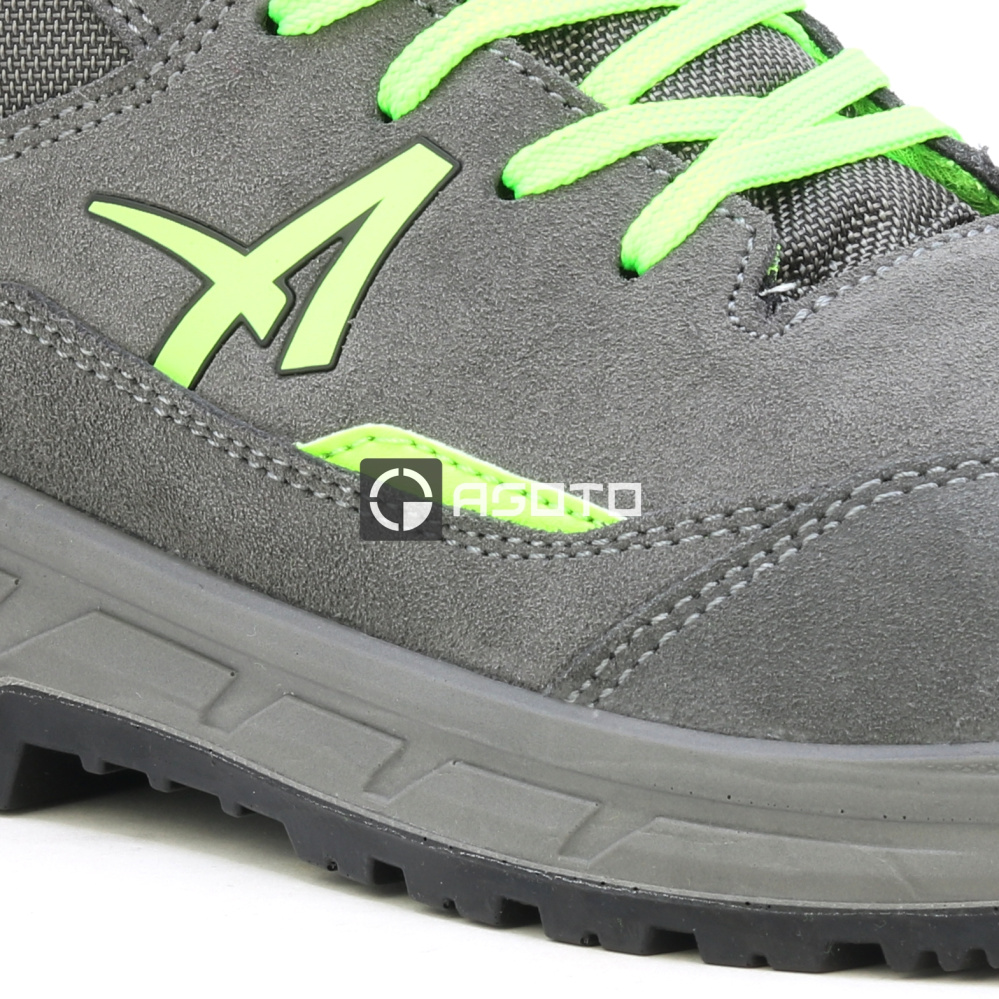 detail ALBATROS Vector MID S3 graue Herren-Arbeitsschuhe aus Leder, komfortabel und mod