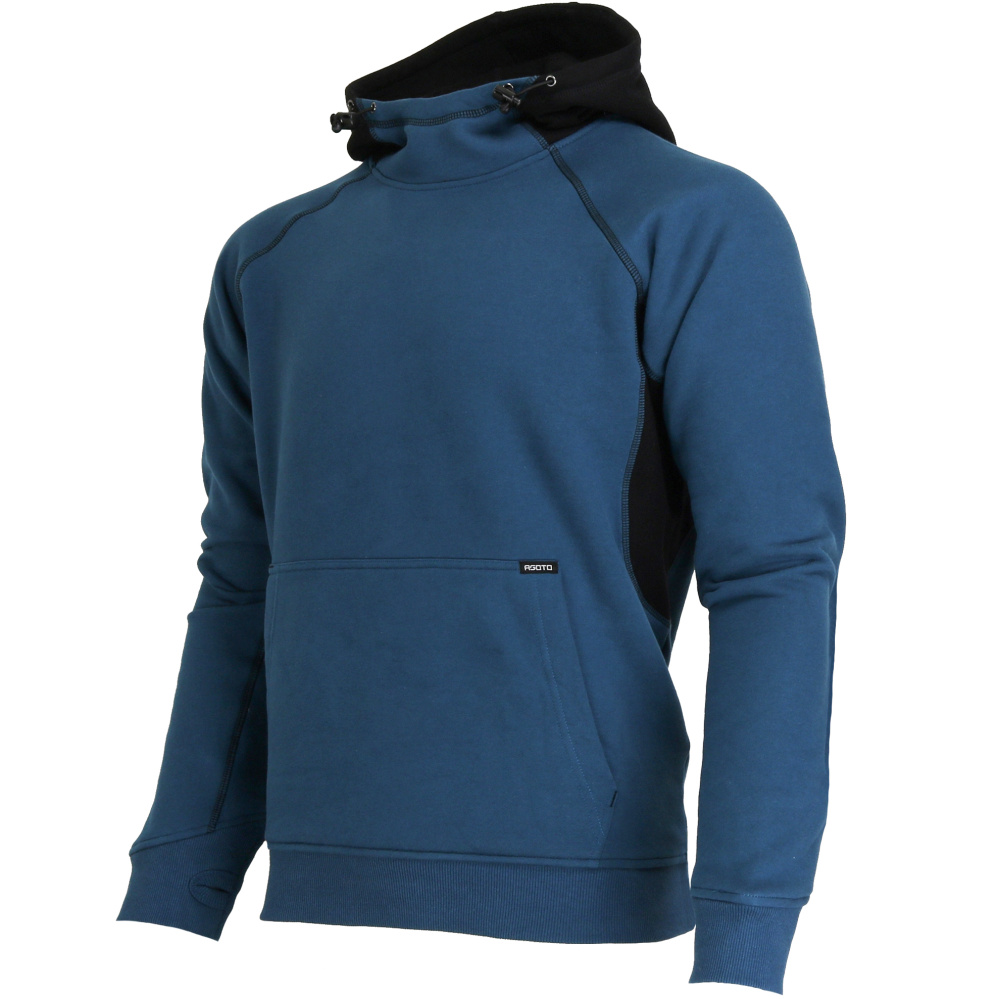 detail Asoto Vindel blaue Herren-Baumwoll-Sweatjacke 280 g, hochwertiges und strapazier