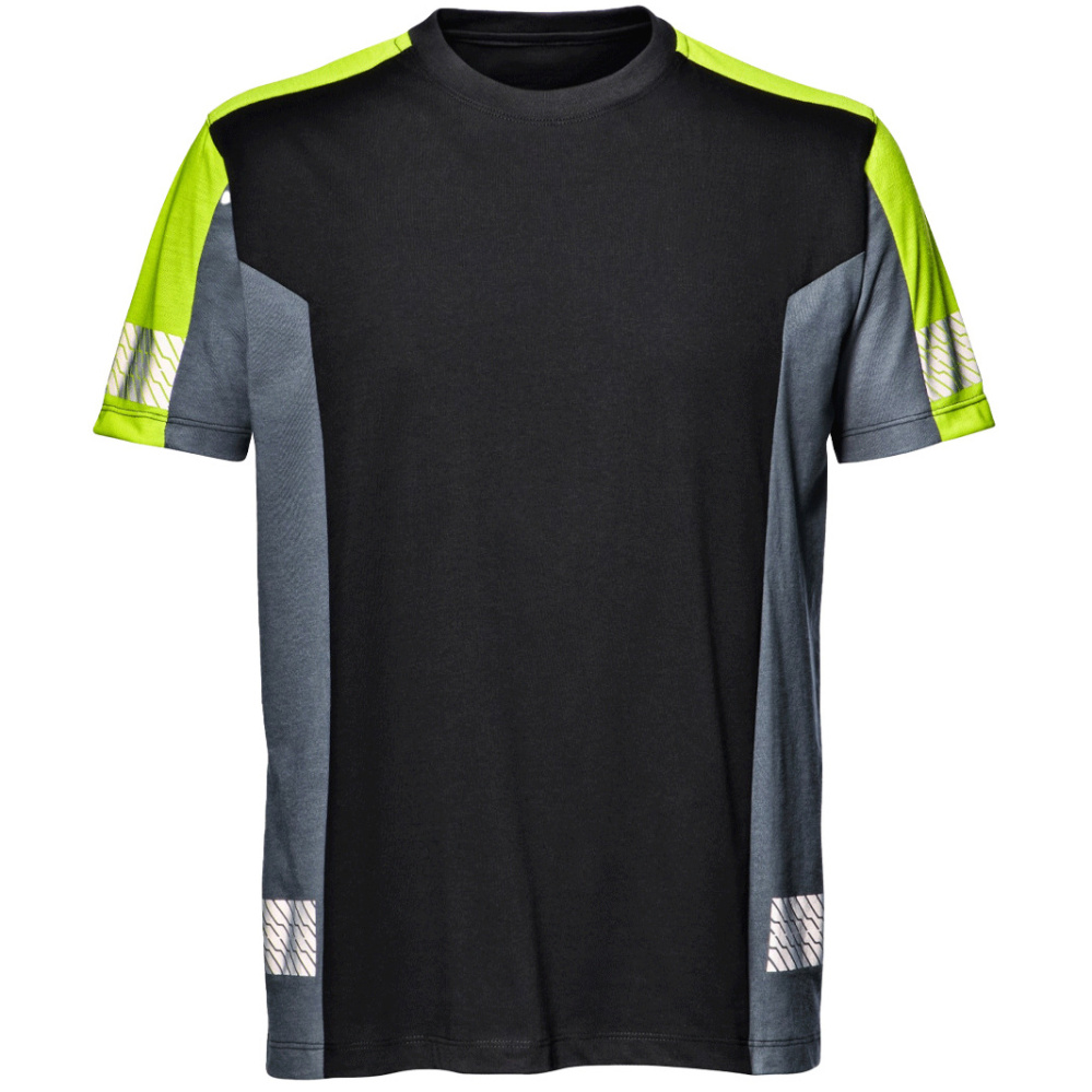 detail SIR Moon schwarzes Herren-Reflex-T-Shirt aus Baumwolle, atmungsaktiv, nicht nur