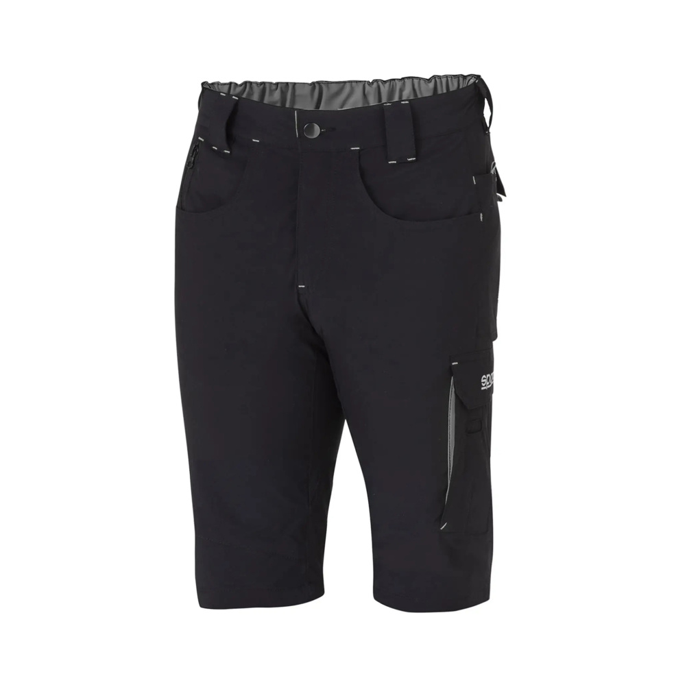 detail SPARCO Laredo schwarze Herren-Arbeitsshorts Stretch, elastisch, bequem und leich