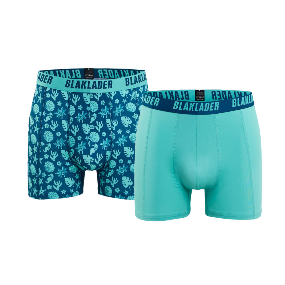 detail BLAKLADER grüne Herren-Boxershorts Cotton Stretch, 2 Stück pro Packung, Sommermu