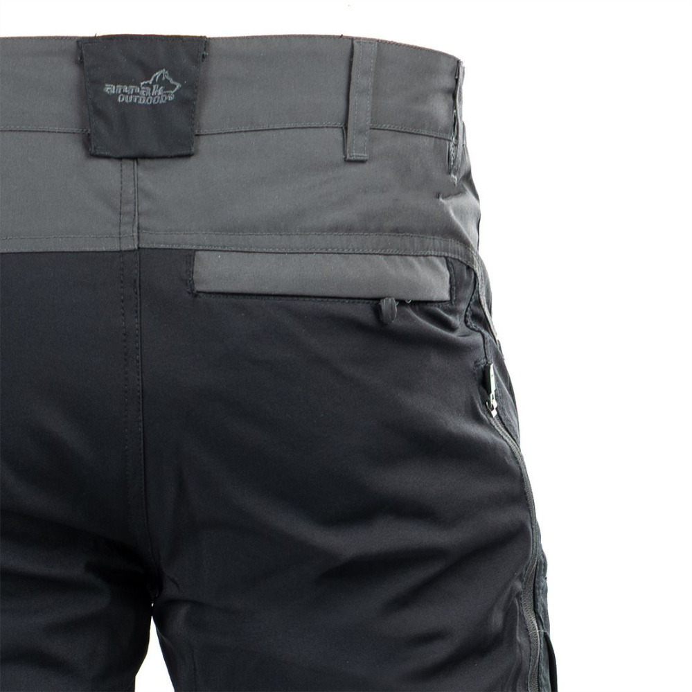 detail ARRAK Sweden Active graue Herren-Outdoorhose, wasserdicht, elastisch und besonde