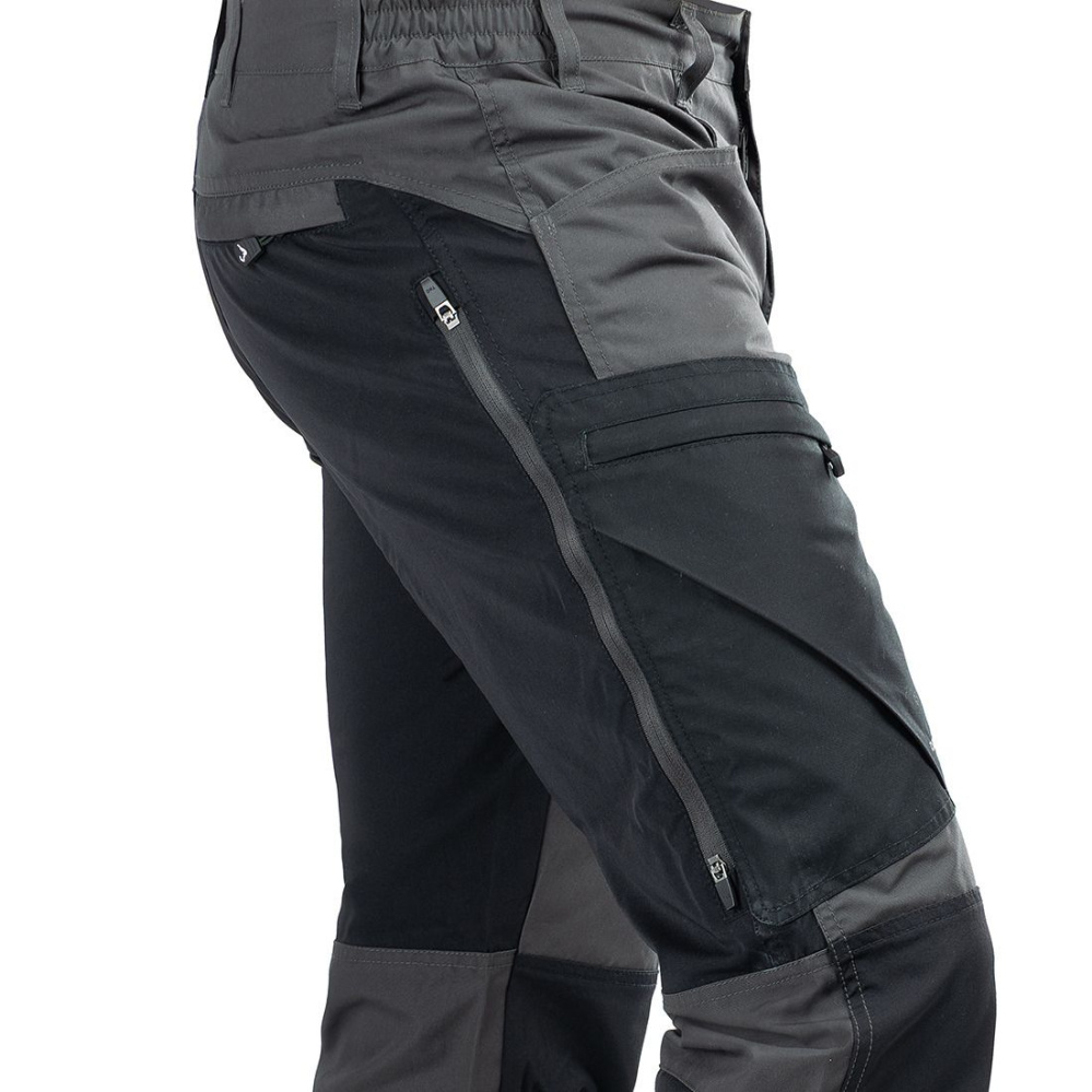 detail ARRAK Sweden Active graue Herren-Outdoorhose, wasserdicht, elastisch und besonde