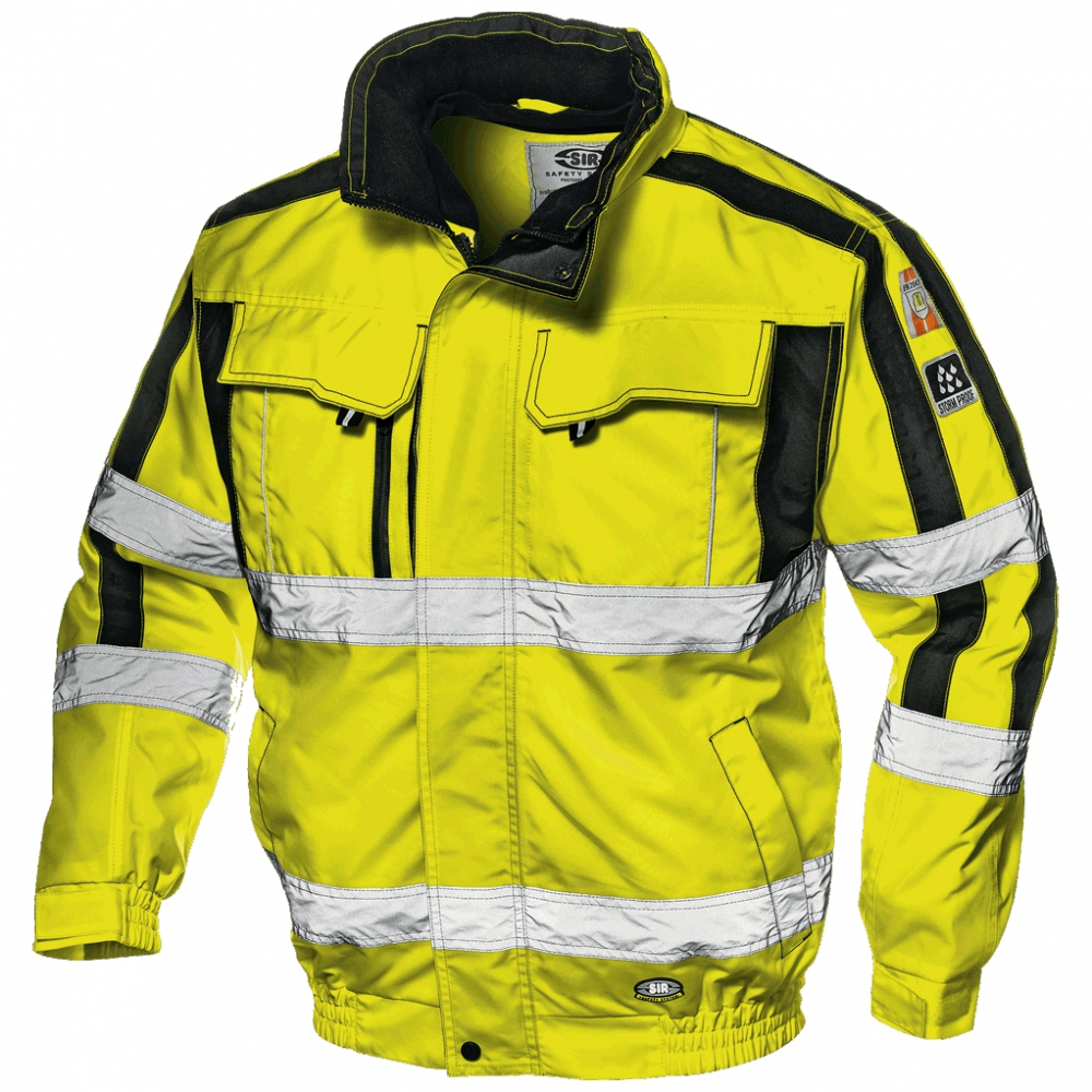 detail SIR Contender 4v1 žlutá pánská reflexní pracovní zimní bunda