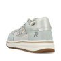 Vorschau RIEKER L5812-91 blaue Damen-Ledersneaker mit schönem Muster, Antistress
